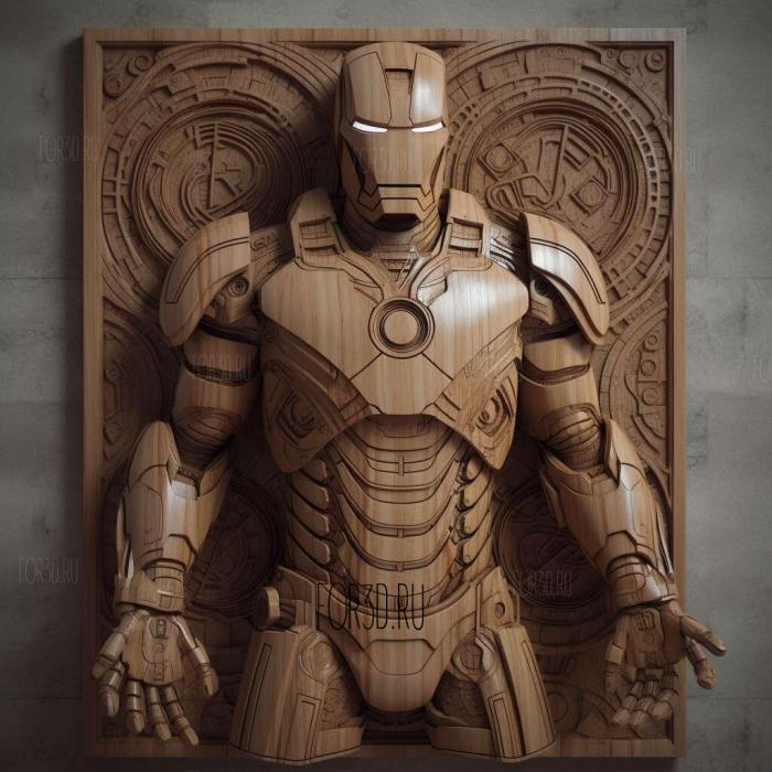 ironman 3 stl model for CNC